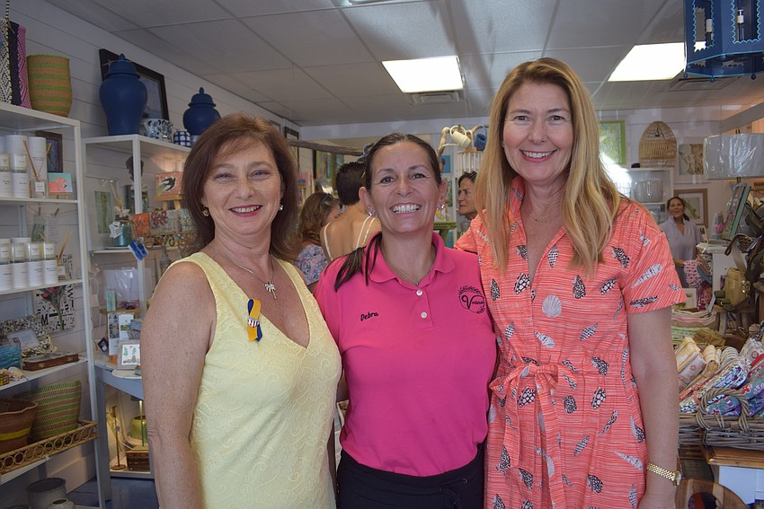Irina Bronstein, Debra Murphy and Heather Rippy at Summer Night Out at Whitney Plaza.