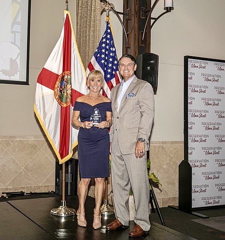 Nancy Cortez, past president of Ormond MainStreet, and Cord Byrd
Florida Secretary of State. Courtesy photo
