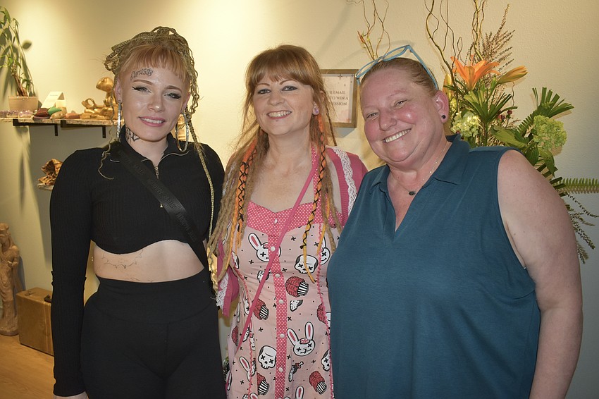 Attendees included Chalk Festival artists Kaitlin Kelly (Swirly Painter), Carrie Phillips (Scarrie Phillips) and Bridget Lyons (Chalk Dirty).