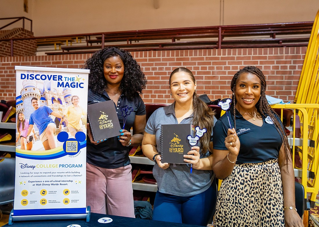 Disney Recruiting Team Latonya Johnson, Destiny Enriquez and Bethany Cobbs. Courtesy photo