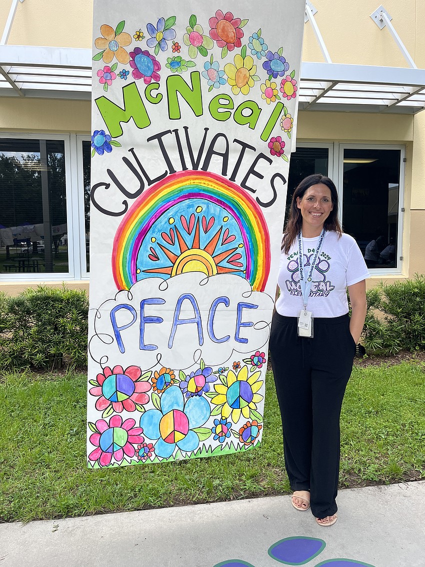 Lillian Matazinski, a student support specialist, coordinates Peace Day at Gilbert W. McNeal Elementary School. This year's International Peace Day theme is 
