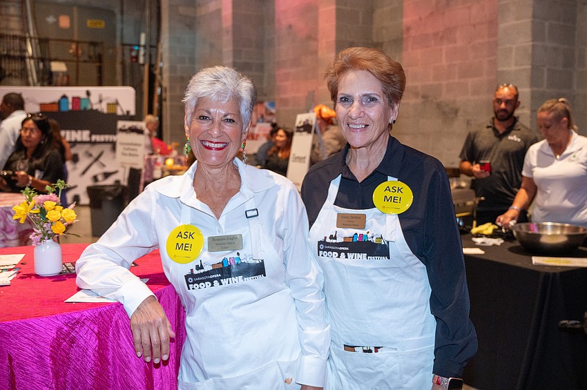 Roseann Gaglio and Ginny Dellutri volunteer at the event.