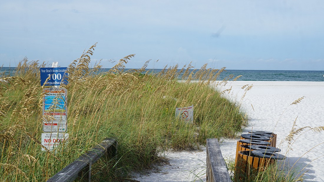 Longboat Key beaches were relatively empty before Hurricane Helene.