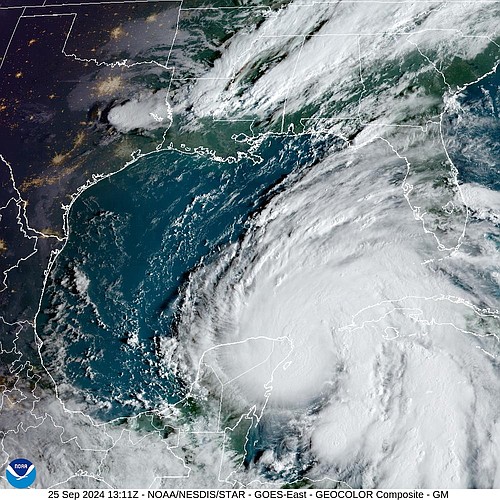 Satellite imagery of Helene. Courtesy of the National Hurricane Center