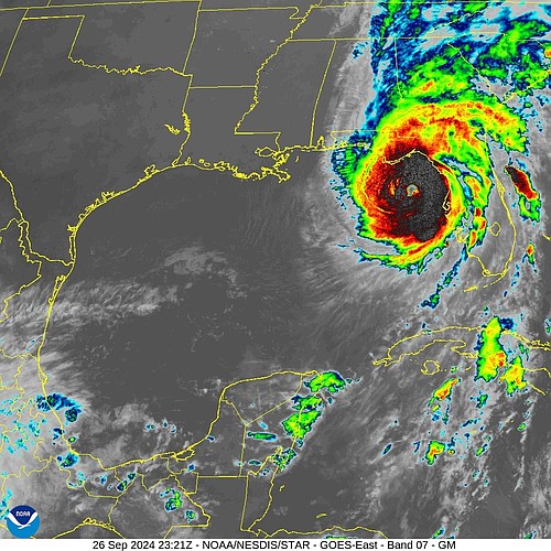 Hurricane Helene is expected to make landfall Thursday evening. Radar image courtesy of the National Hurricane Center