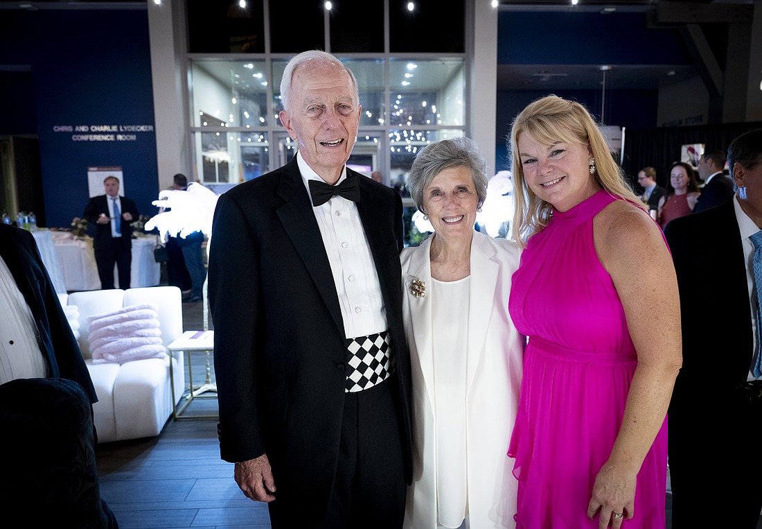 Philanthropists J. Hyatt and Cici Brown, and MOAS Executive Director Tabitha Schmidt. Photo courtesy of MOAS