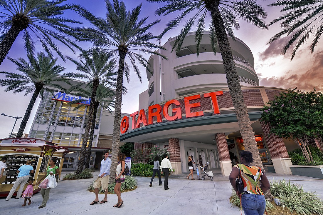 The Shops at Midtown Miami is a 347,700-square-foot shopping center with tenants including Target, Marshalls and Dick's Sporting Goods, among others.