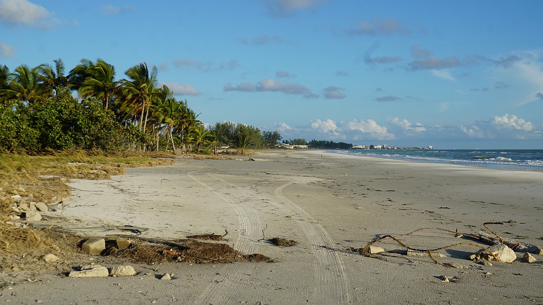 Longboat Key's beaches looked deflated after Hurricane Helene.