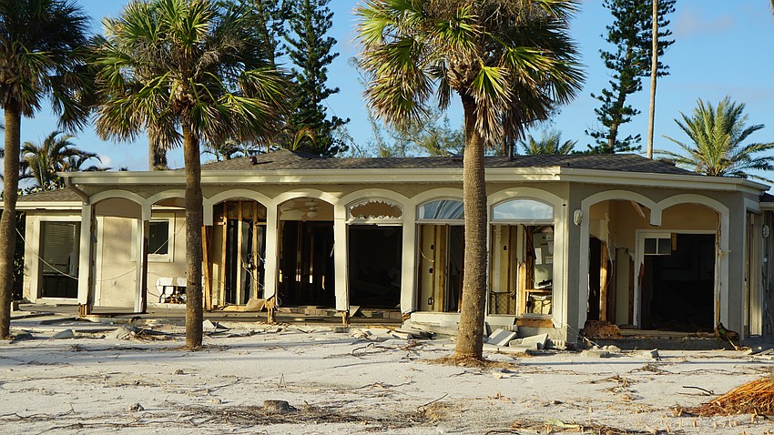 Little remained within this house on the beach of Gulfside Road.