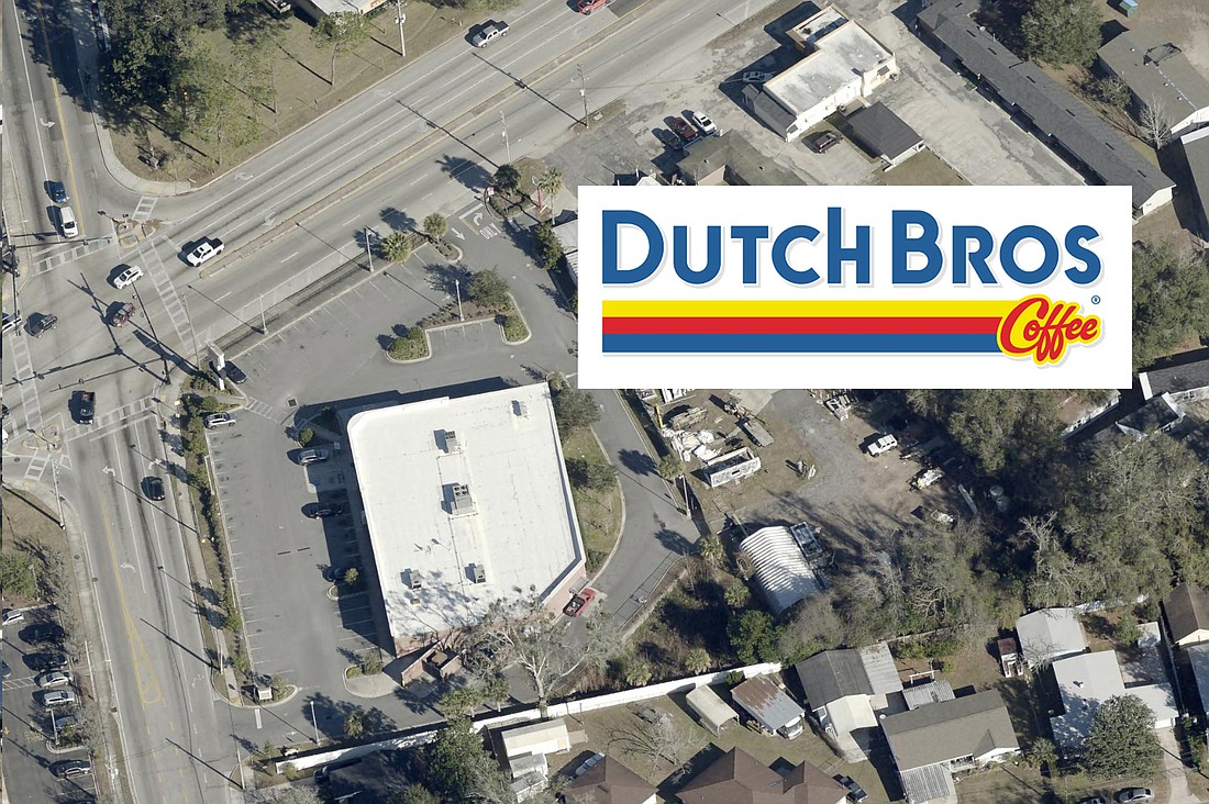 JEA is reviewing a service availability request for a double drive-thru kiosk for Dutch Bros at 7952 Normandy Blvd.