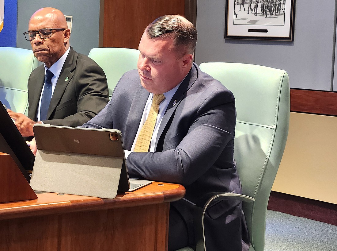 Marlon Brown (left) will retire as Sarasota city manager on Oct. 15. Deputy City Manager Patrick Robinson (right) has expressed no interest in replacing him.