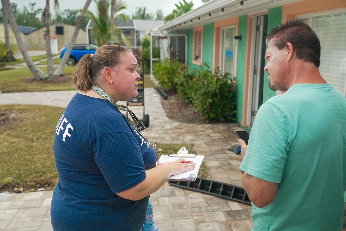 Staff from Manatee County conducted storm damage assessments after Hurricane Helene.