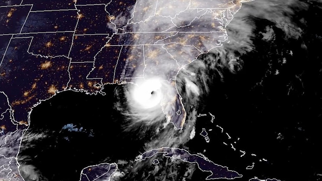 Helene made landfall at 11 p.m. Sept. 27 in Taylor County about 140 miles west of Jacksonville as a Category 4 hurricane with winds of 140 mph.