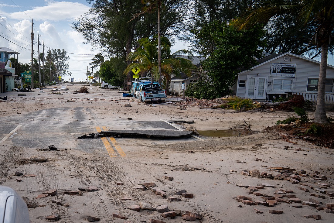 Commissioner George Kruse says Gulf Drive is the “the single biggest infrastructure issue” left behind by Hurricane Helene.