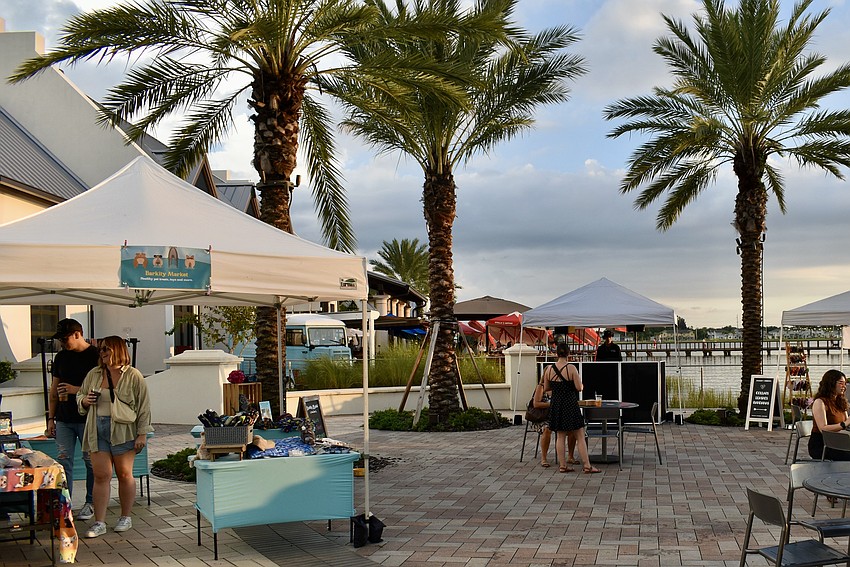 Gateway Park in Waterside Place is now a night market on the first Wednesday of each month from 6-9 p.m.