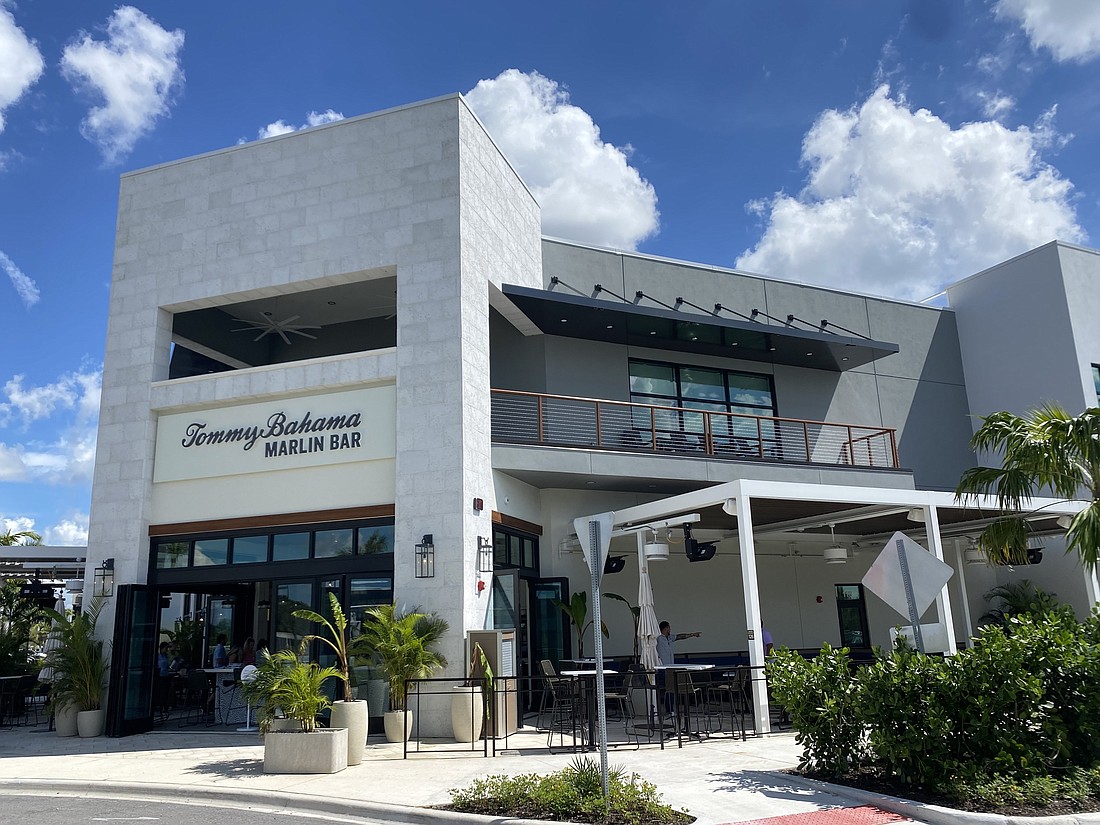 The Tommy Bahama Marlin Bar will open in the Center Point plaza off of University Parkway on Oct. 9.