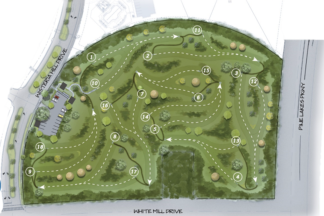 A rendering of the proposed disc golf course. Image from Palm Coast meeting documents