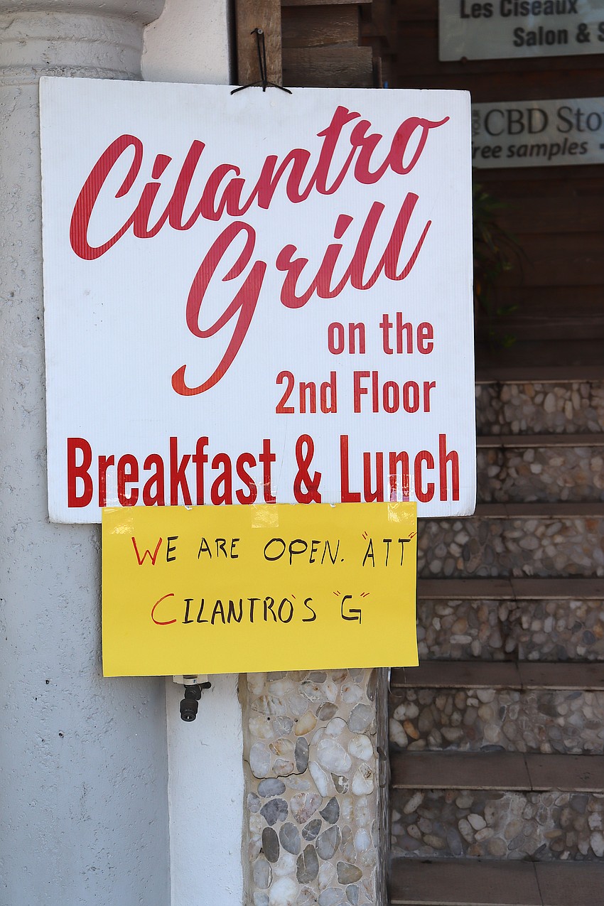 Some restaurants, like Cilantro Grill, were able to reopen within days of the flooding of St. Armands Circle.