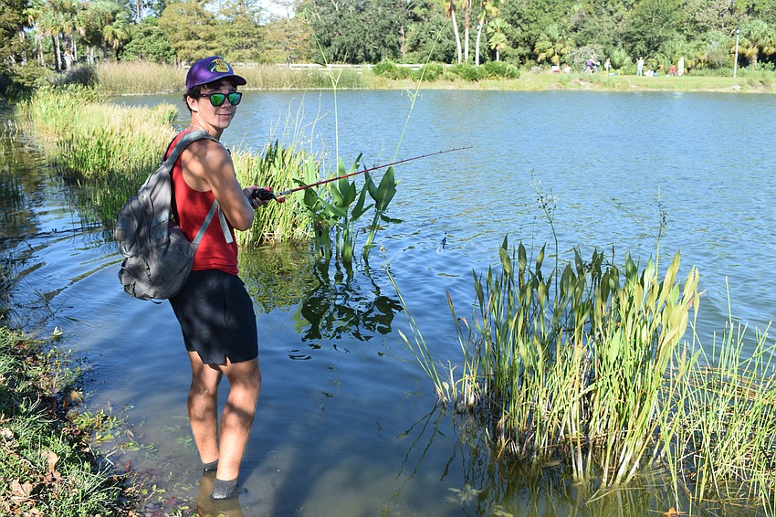 East County's Maverick Boucher, who is 15, has caught three fish so far in the Youth and Teen Fishing Tournament. 