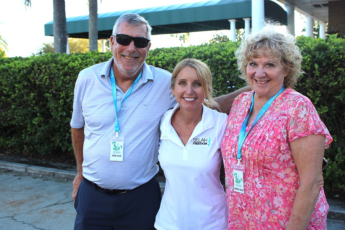 Drew Lalor, Selah Freedom Executive Director Stacey Efau, and Pamela Lalor say Fairways to Freedom at the Tara Golf and Country Club was a big boost in spreading awareness of the Selah Freedom mission.