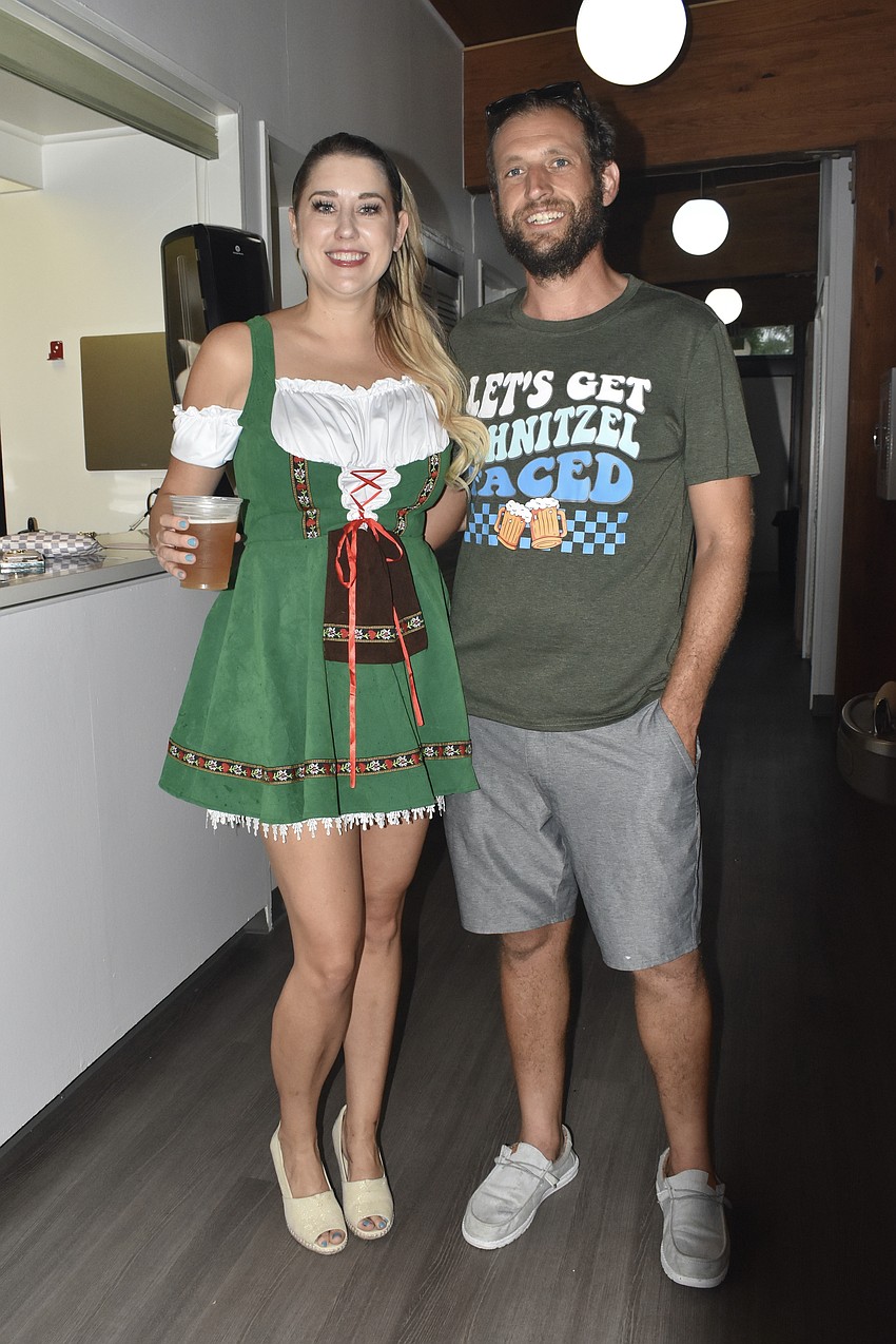 Jessica Semonin and Tristan Fortis dressed up for the event.