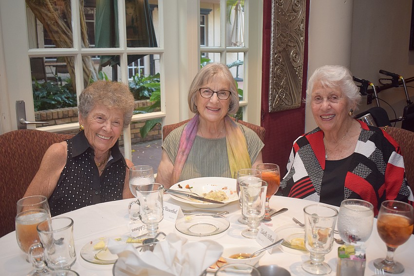 Carol Edelma, Roz Rosenthal and Estelle Sibert at the Rosh Hashanah luncheon at Michael's On East.