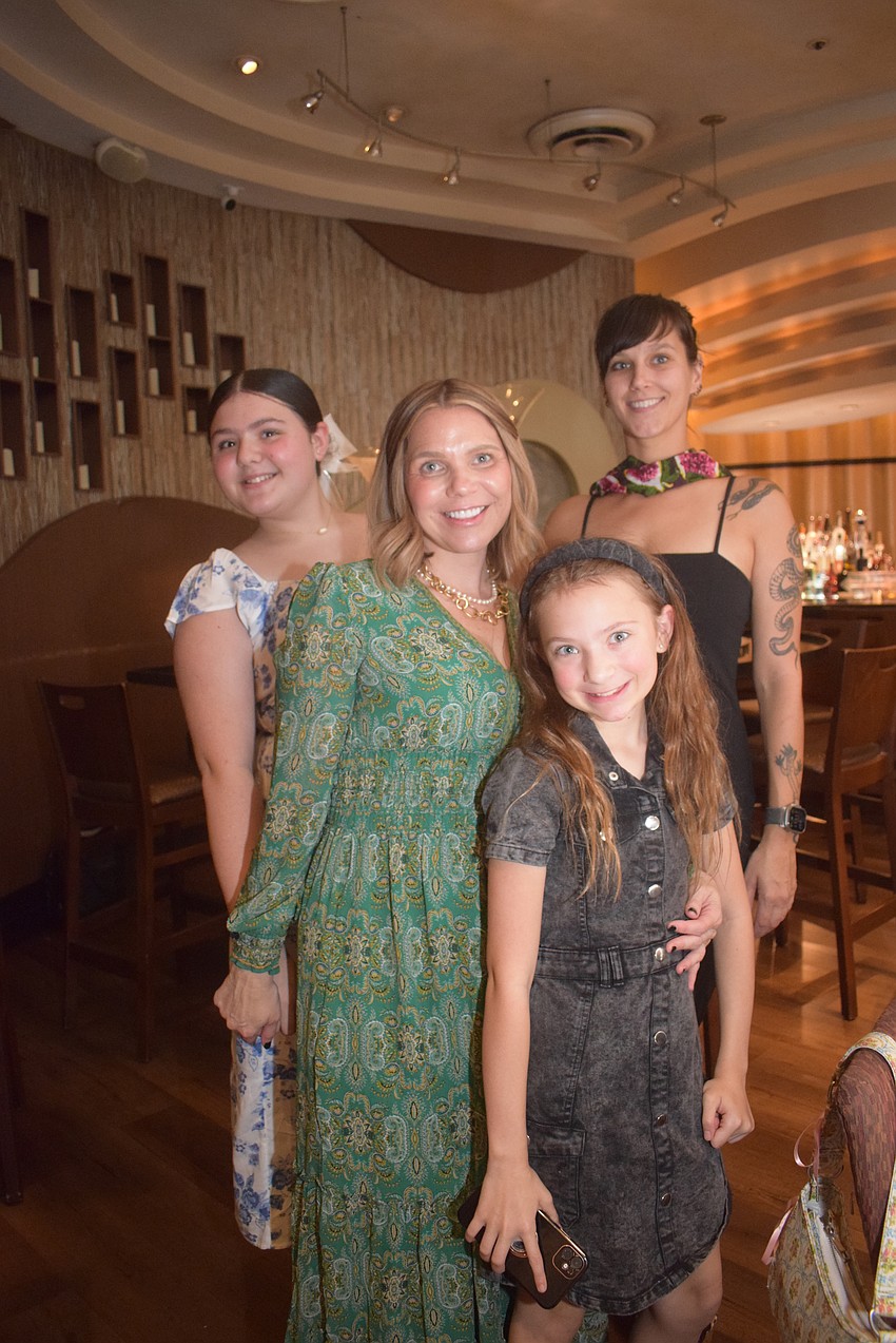 Violet Pastor, Keely Pastor, Ruby Pastor and Hannah Levite at the Rosh Hashanah luncheon.