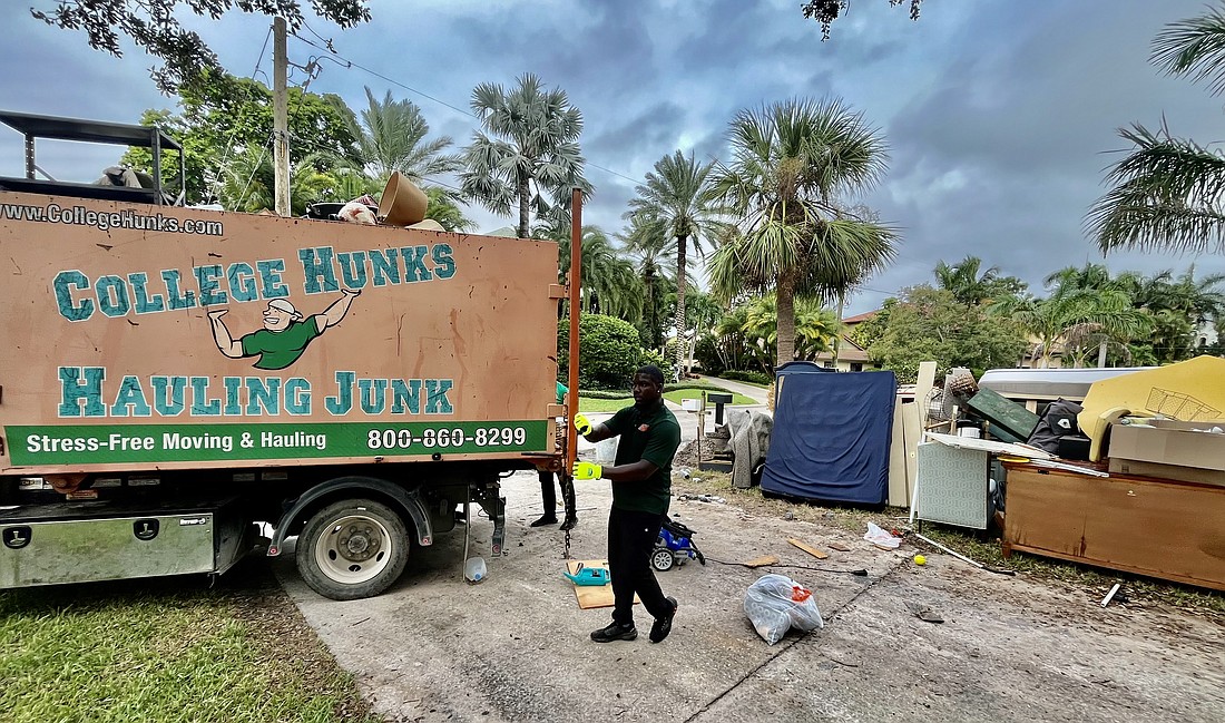 Tampa-based College Hunks is working with the city of Tampa on its post Hurricane Helene clean up.