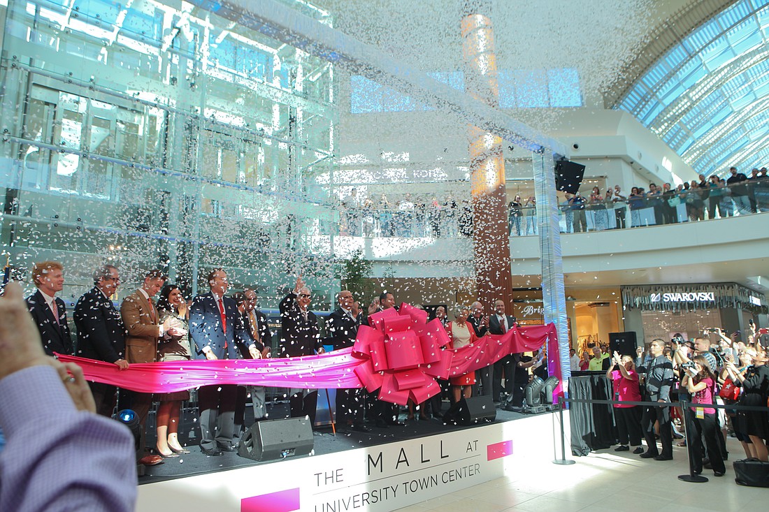 The Mall at UTC cut the ribbon during its grand opening ceremony on Oct. 16, 2014. The mall turns 10 next week.