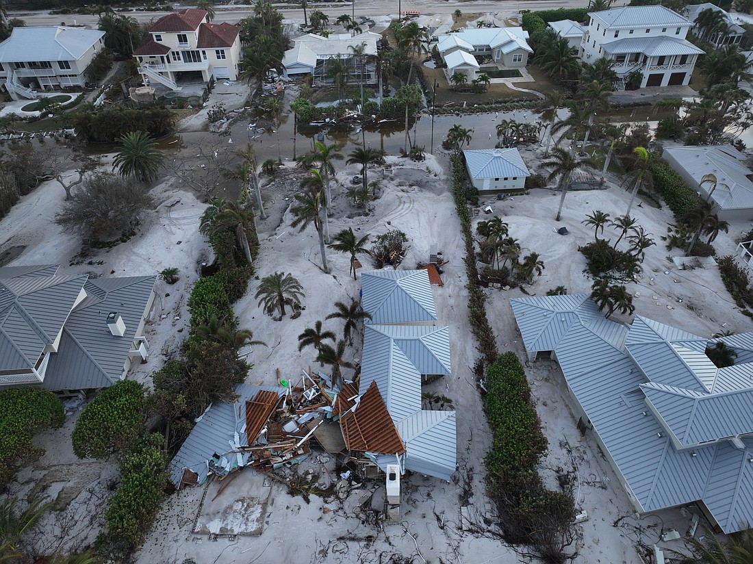 Several beachfront properties on Longboat were severely damaged from Hurricane Helene's storm surge.