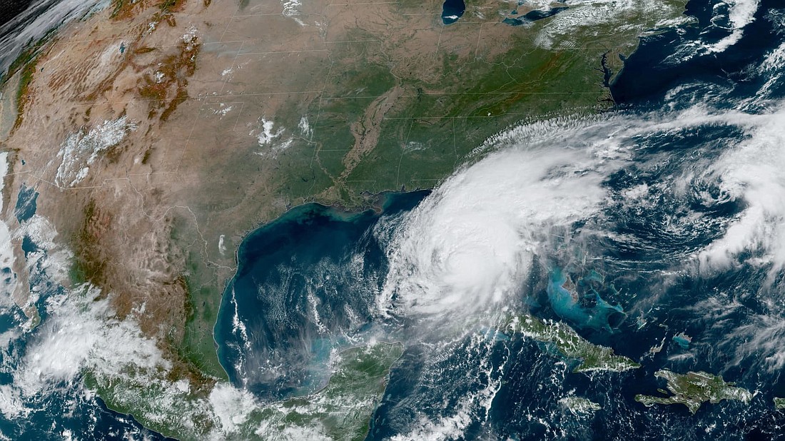 Hurricane Milton is shown from space Oct. 9.