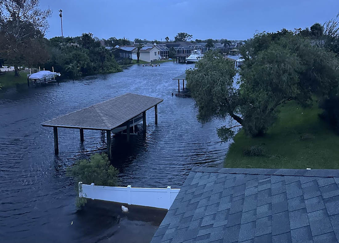 After Hurricane Milton: F-section canal in Palm Coast. Courtesy photo