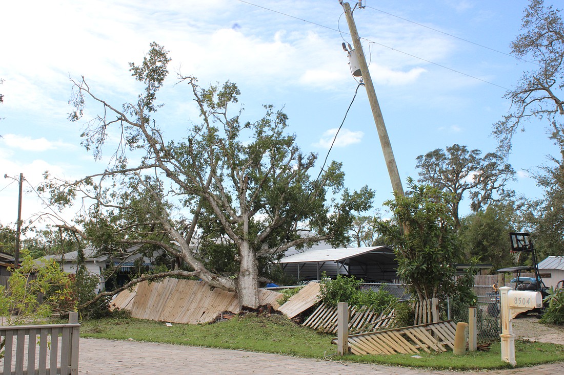 Hurricane Milton causes major problems for this East County home on 71st Avenue Drive East.