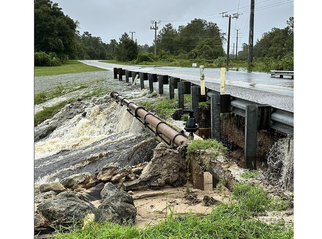 Old Kings Road is closed at Utility Drive because of a road failure. Courtesy photo