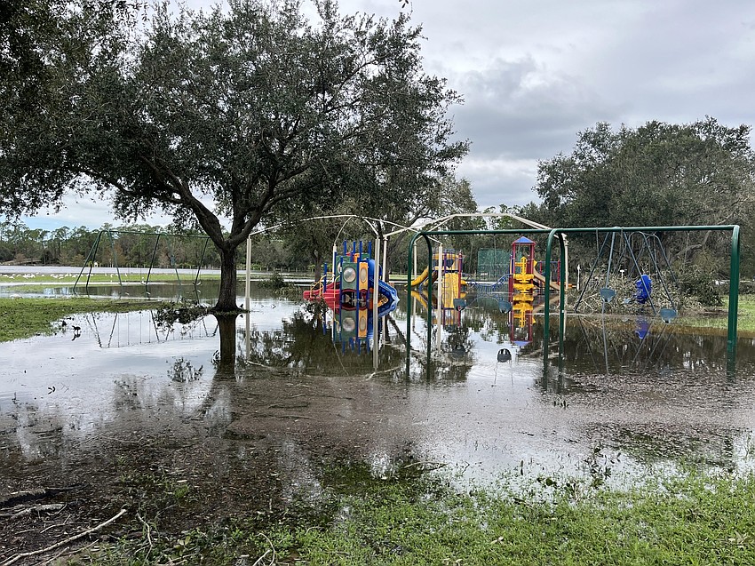 Greenbrook Adventure Park becomes a water park as it’s flooded after Hurricane Milton.