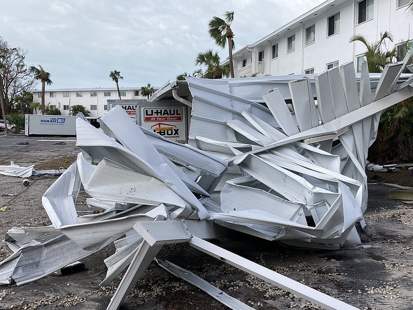 Remnants of a carport at Sarasota Harbor West.