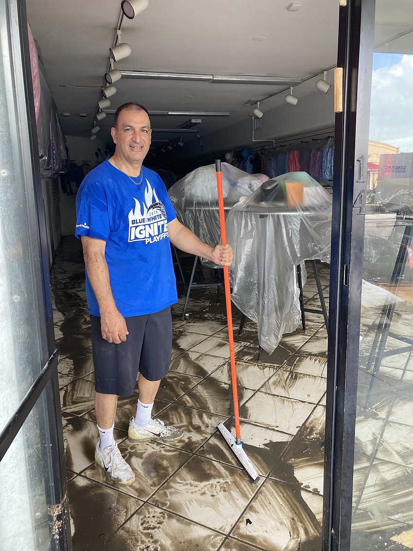 Dror Mizrahi, owner of the Cotton Club of St. Armands for the past 20 years, lost most of his merchandise in Hurricane Helene. Hurricane Milton, he said, was not as bad.  