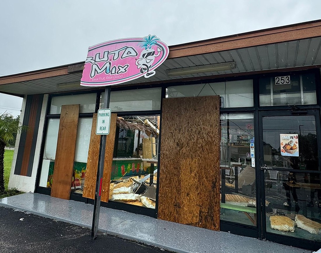 Frutamix in Ocoee suffered severe damages from Hurricane Milton.