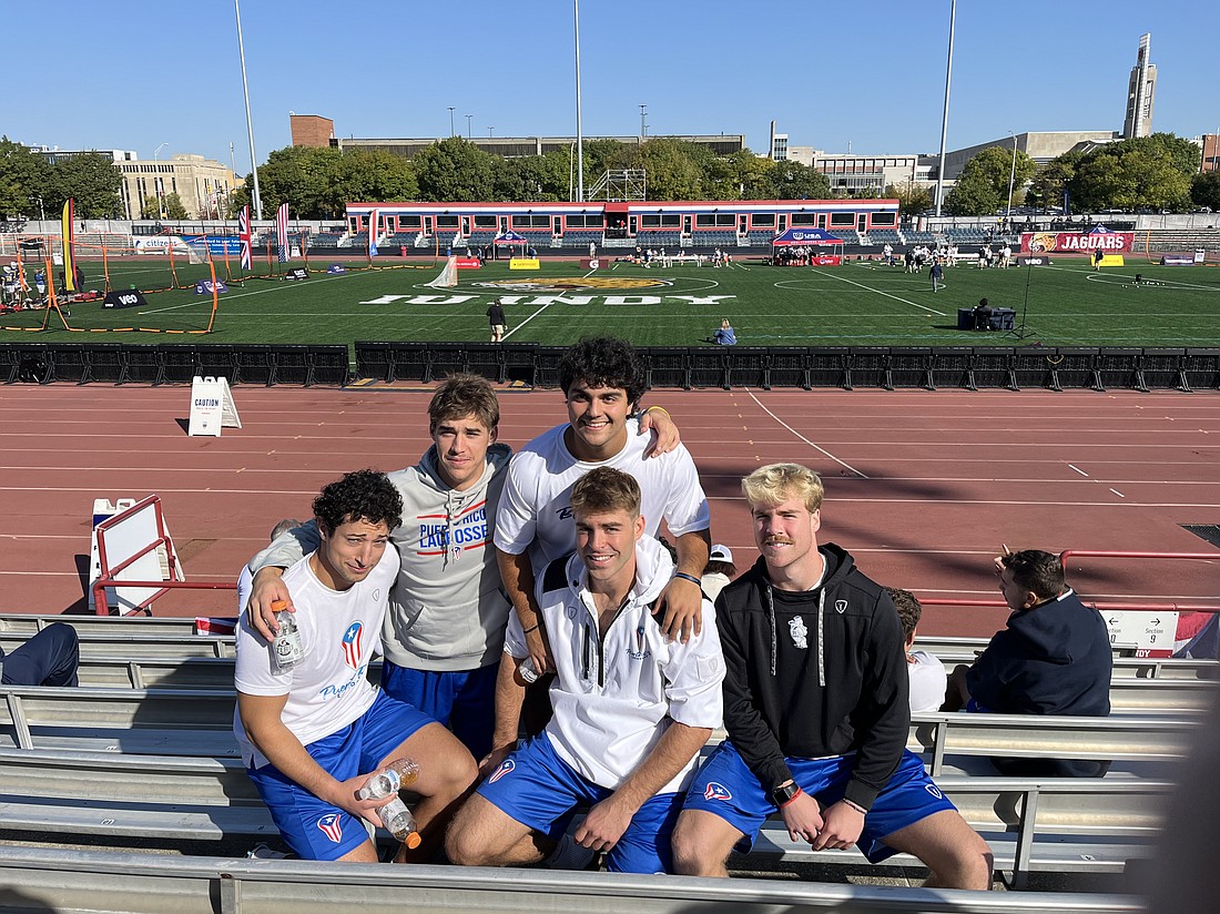 Brandon Aviles, Owen Fasulka, Joshua Balcarcel, Christian Laureano and Sean Laureano play lacrosse together for Puerto Rico. They won two of their three games at USA Lacrosse Experience.