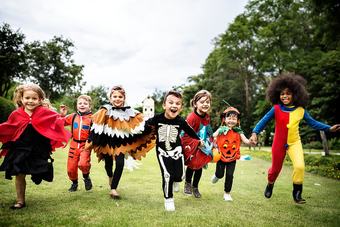 Little kids at a Halloween party