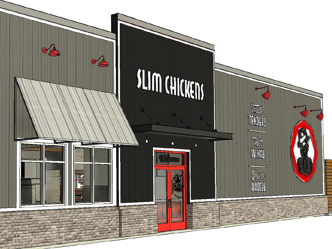 Slim Chickens is planned at 4955 Sweetgrass Place at northwest Hodges and Butler boulevards in Jacksonville.