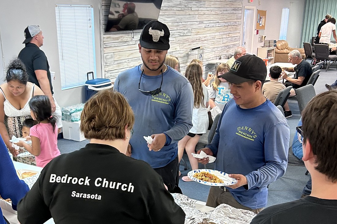 Meals are offered at Bedrock Church Sarasota.