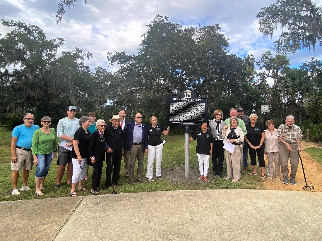 The new Long Creek Nature Preserve historical marker. Courtesy of Palm Coast