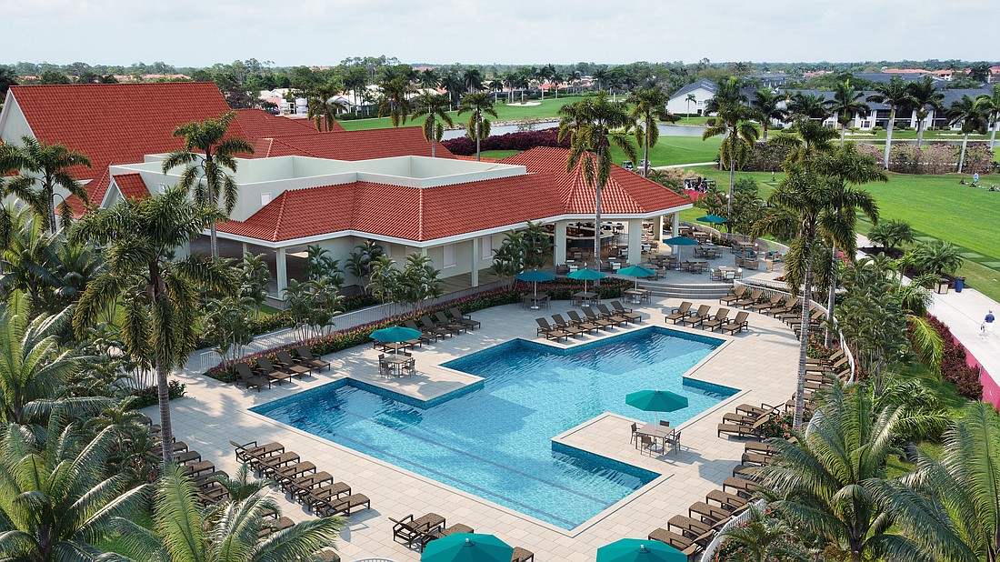 A new pool area is part of the renovation project at Countryside Golf and Country Club in Naples.