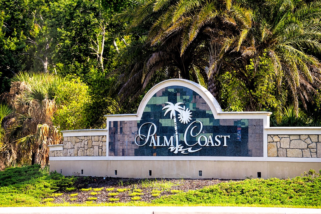 City of Palm Coast's welcome sign. Photo courtesy of Andriy Blokhin/Adobe Stock