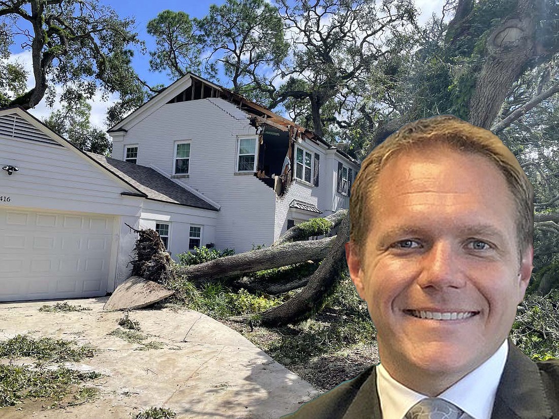 Former JEA CEO Aaron Zahn's home in Tampa was damaged by hurricanes Helene and Milton, court records show.