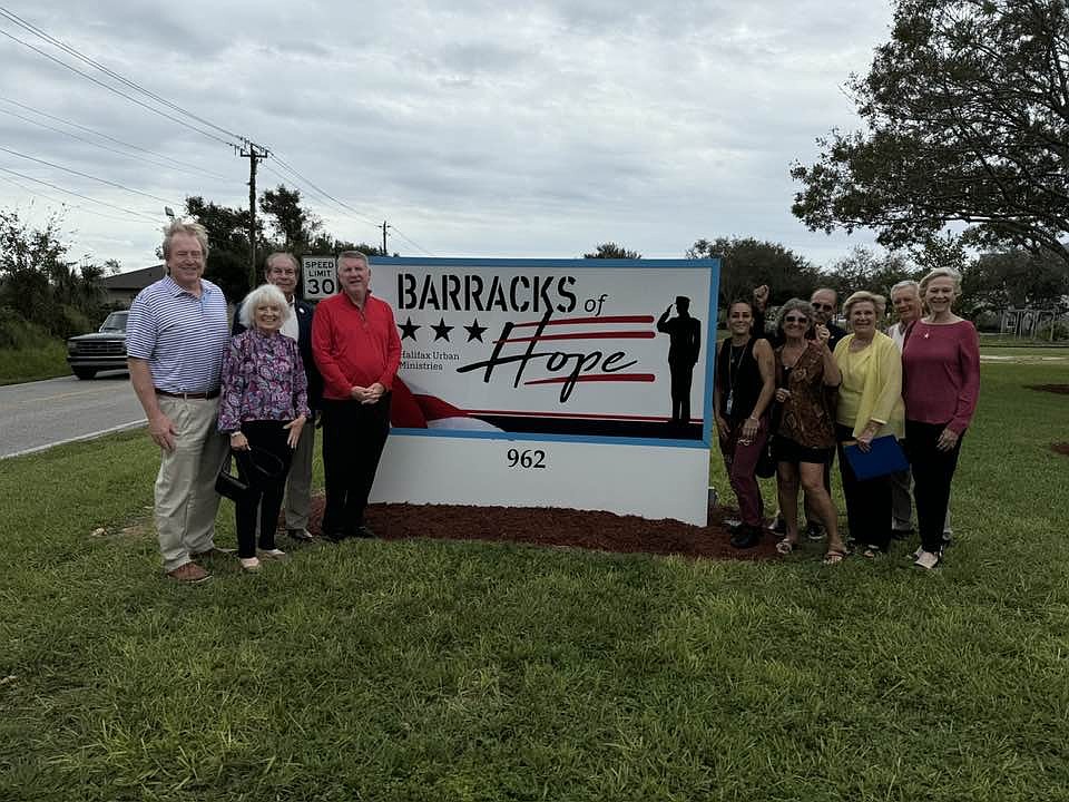 The Republican Club of Northeast Volusia County donates over $8,000 to Barracks of Hope on Wednesday, Oct. 16. Courtesy photo