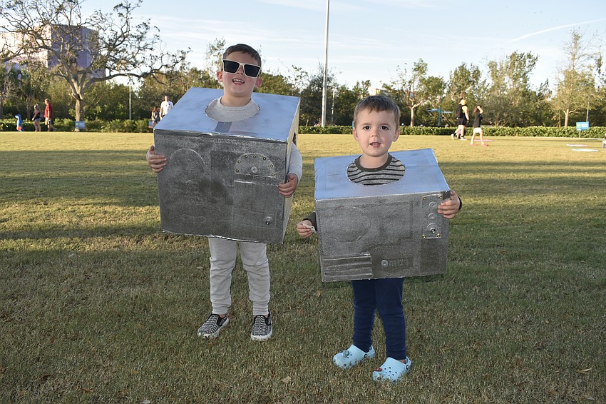 Atlas Jackson, 4 and Neo Jackson, 2, came dressed as robots.