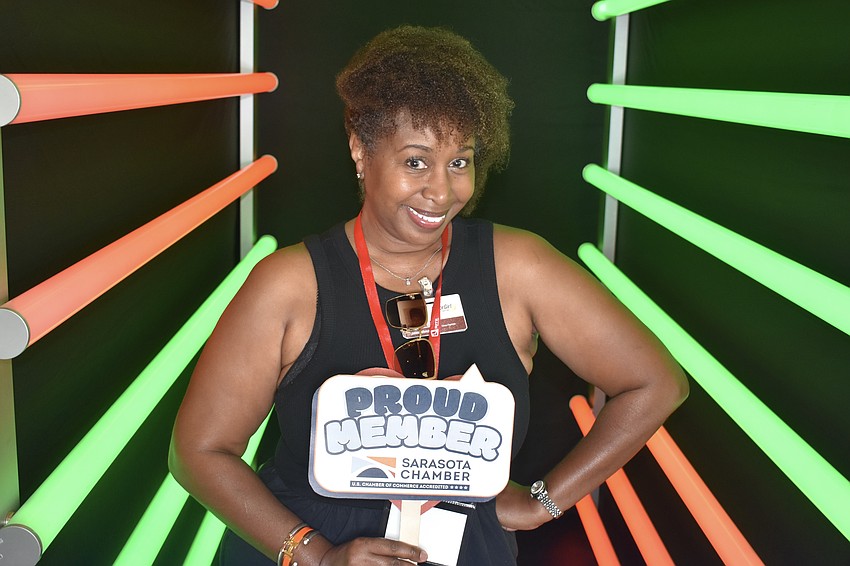 Jeanine Johnson took to the photo booth to show her pride as a member of the chamber.
