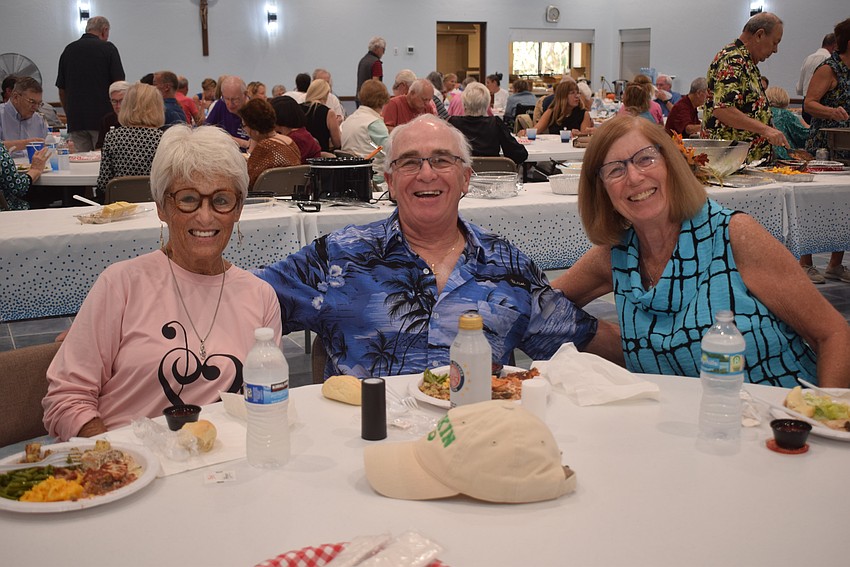 Connie DiMaggio, Greg Bodkin and Barbara Pellamente at St. Mary Star of the Sea Catholic Church.
